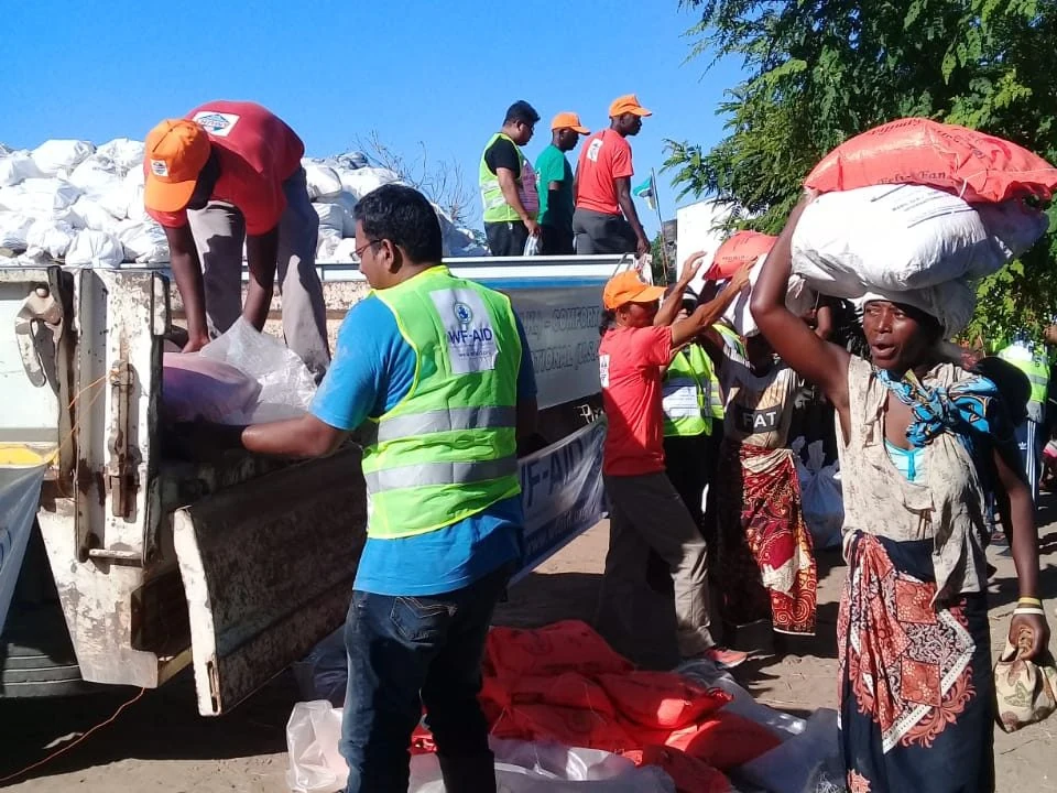 AMURT team supports Cyclone Idai survivors in Mozambique — AMURT project photograph