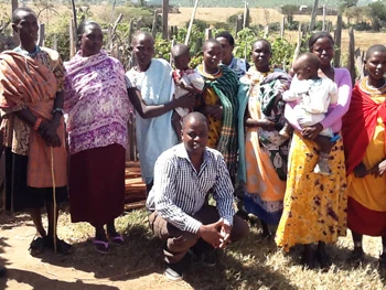 David with women from the Nomadic Community Support Program