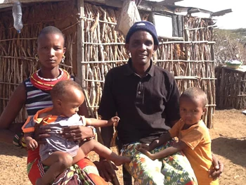 Damaison and Iddi with their two children. They changed their attitude towards health facility births due to AMURT’s maternal health education campaign.