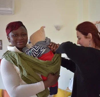 Creating safe spaces for refugee mothers in Greece — AMURT project photograph