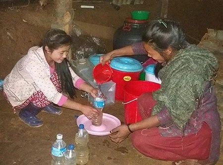 Women’s recovery after Nepal earthquake — AMURT project photograph