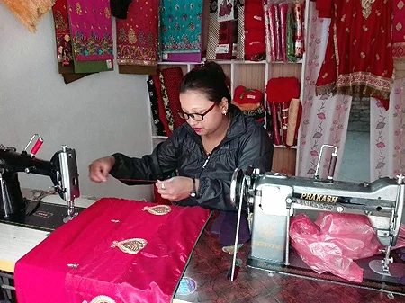 Women’s recovery after Nepal earthquake — AMURT project photograph