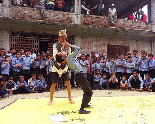Nepal earthquake response 2015-2017 — AMURT project photograph
